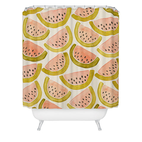 Pauline Stanley Watermelon Pattern Shower Curtain