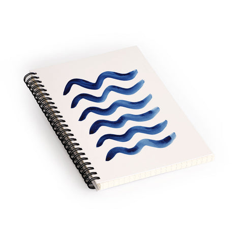 Pauline Stanley Waves Strokes Spiral Notebook