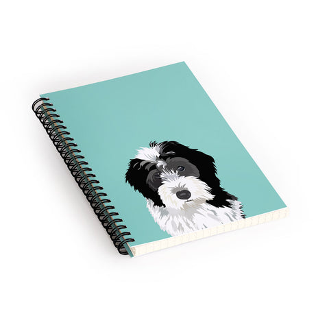 Petfriendly Bernedoodle pet portrait Spiral Notebook