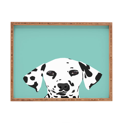 Petfriendly Dalmatian cute puppy dog black Rectangular Tray