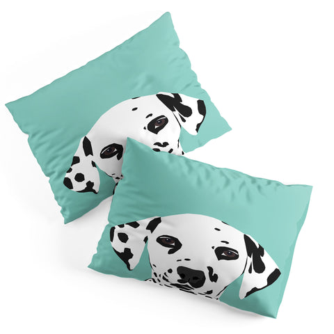 Petfriendly Dalmatian cute puppy dog black Pillow Shams