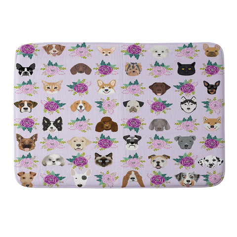 Petfriendly Dogs and cats pet friendly floral Memory Foam Bath Mat