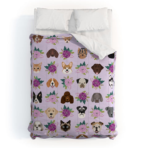 Petfriendly Dogs and cats pet friendly floral Comforter
