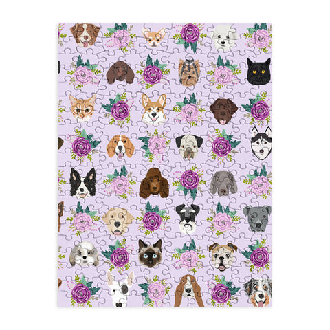 Petfriendly Dogs and cats pet friendly floral Puzzle