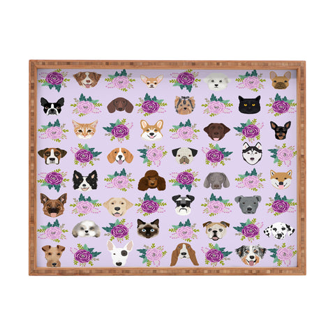 Petfriendly Dogs and cats pet friendly floral Rectangular Tray