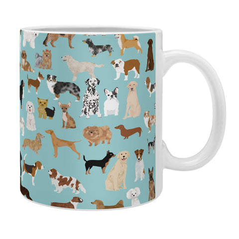 Petfriendly Dogs pattern print dog breeds Coffee Mug
