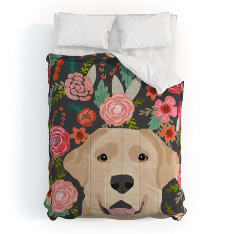 Petfriendly Yellow Lab dog portrait Comforter