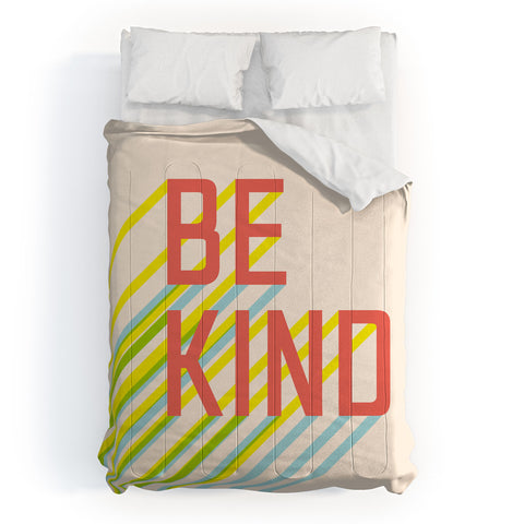 Phirst Be Kind Typography Comforter