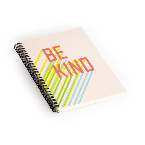 Phirst Be Kind Typography Spiral Notebook