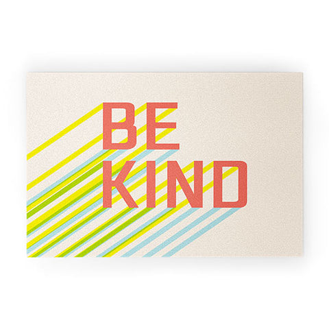 Phirst Be Kind Typography Welcome Mat