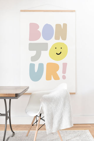 Phirst Bonjour smile Art Print And Hanger