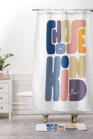 Phirst Choose Kind Shower Curtain And Mat