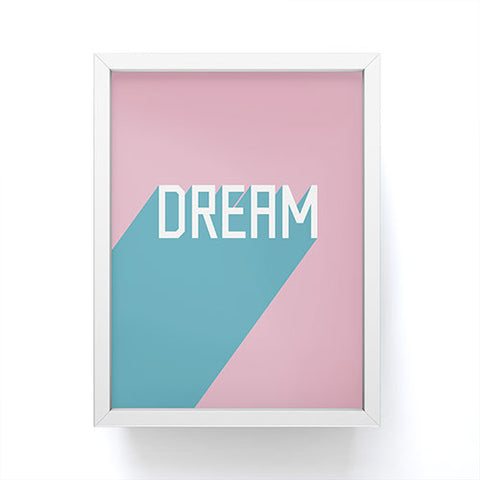 Phirst Dream Typography Framed Mini Art Print