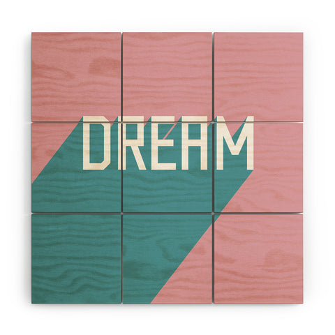 Phirst Dream Typography Wood Wall Mural