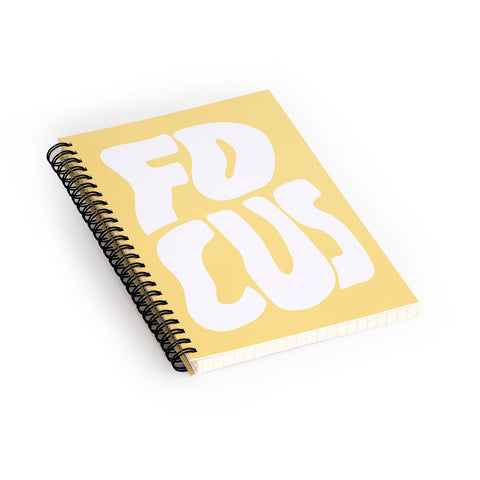 Phirst Focus yellow and white Spiral Notebook
