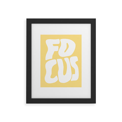 Phirst Focus yellow and white Framed Art Print