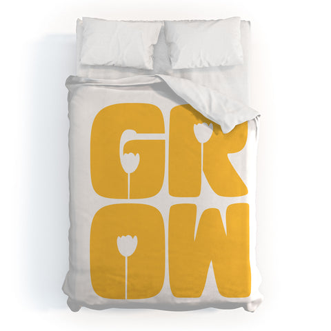 Phirst Grow Typography Duvet Cover