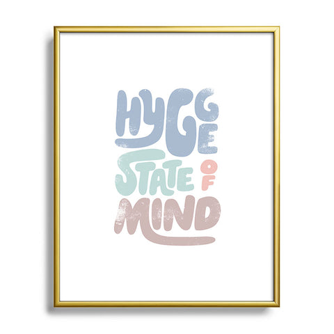 Phirst Hygge Vibes Only Metal Framed Art Print