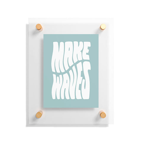 Phirst Make Waves Pale Blue Floating Acrylic Print