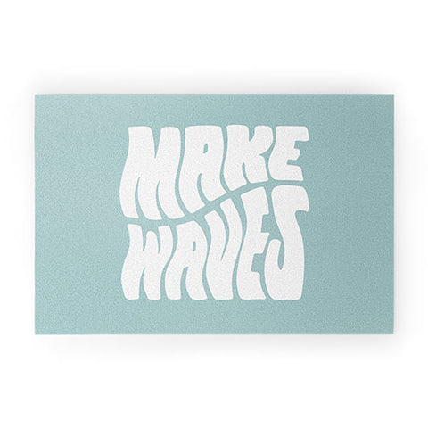 Phirst Make Waves Pale Blue Welcome Mat