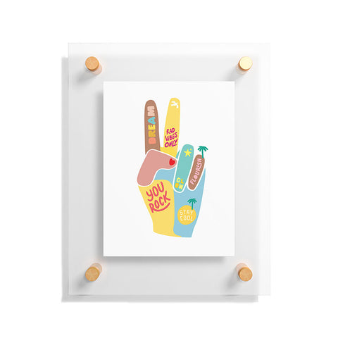 Phirst Motivational Peace Out Floating Acrylic Print