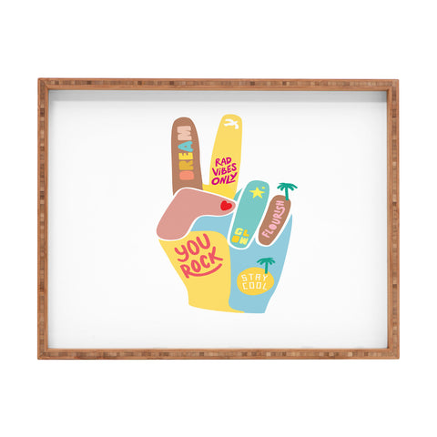 Phirst Motivational Peace Out Rectangular Tray