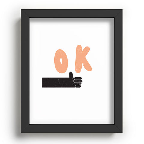 Phirst OK Thumbs Up Recessed Framing Rectangle