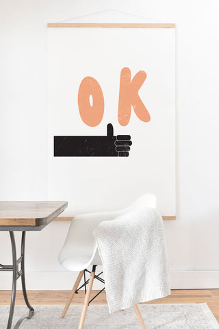 Phirst OK Thumbs Up Art Print And Hanger
