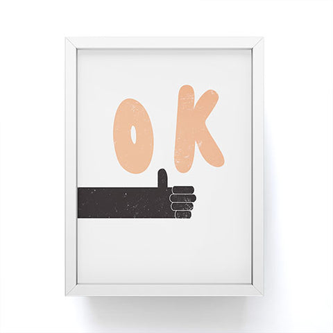 Phirst OK Thumbs Up Framed Mini Art Print