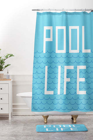 Phirst Pool Life Swimmer Shower Curtain And Mat