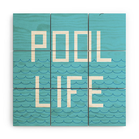 Phirst Pool Life Swimmer Wood Wall Mural