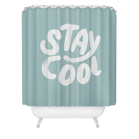 Phirst Stay Cool Pale Blue Shower Curtain