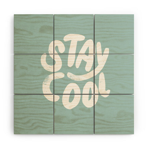Phirst Stay Cool Pale Blue Wood Wall Mural
