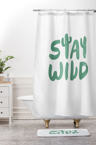 Phirst Stay Wild Shower Curtain And Mat