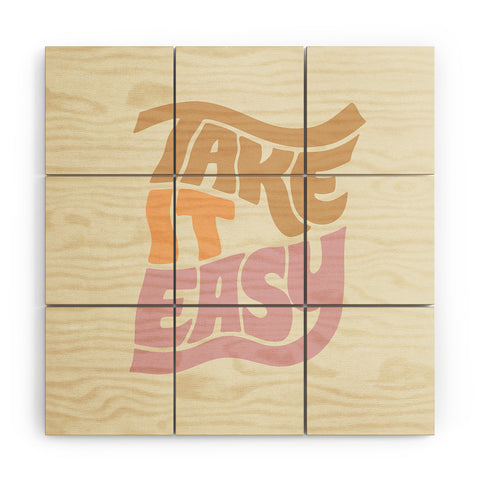 Phirst Take It Easy Wood Wall Mural