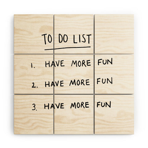 Phirst To Do List Wood Wall Mural