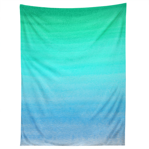 PI Photography and Designs Aqua Gradient Watercolor Tapestry