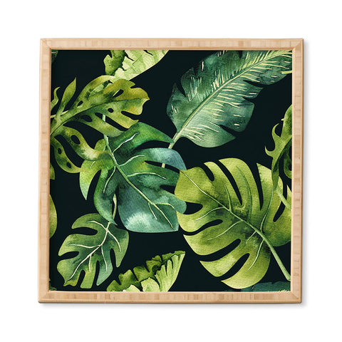 PI Photography and Designs Botanical Tropical Palm Leaves Framed Wall Art