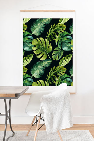 PI Photography and Designs Botanical Tropical Palm Leaves Art Print And Hanger
