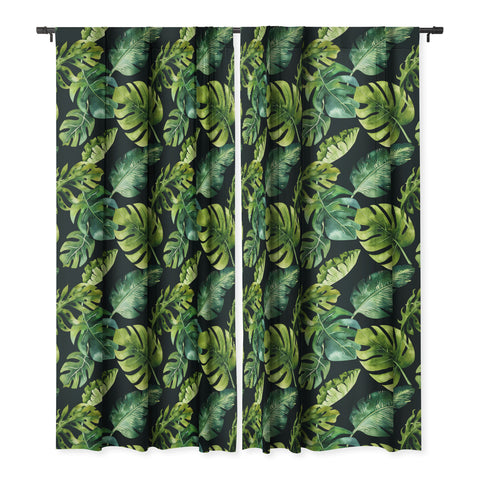 PI Photography and Designs Botanical Tropical Palm Leaves Blackout Window Curtain