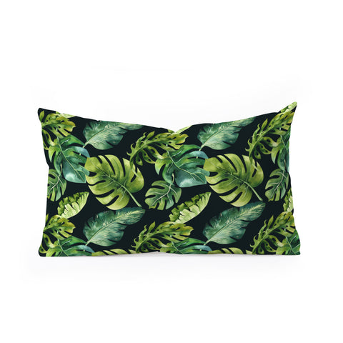 PI Photography and Designs Botanical Tropical Palm Leaves Oblong Throw Pillow
