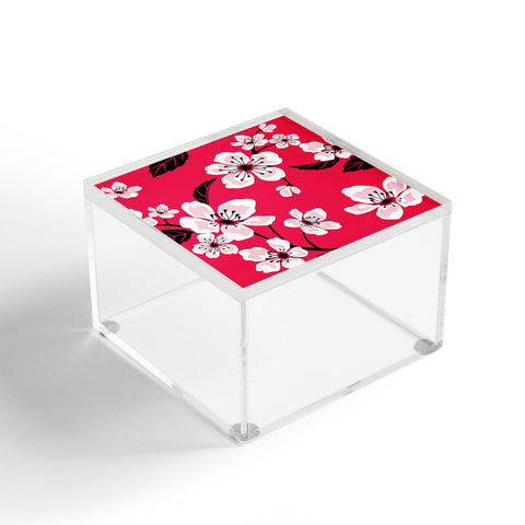 PI Photography and Designs Pink Sakura Cherry Blooms Acrylic Box