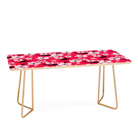 PI Photography and Designs Pink Sakura Cherry Blooms Coffee Table