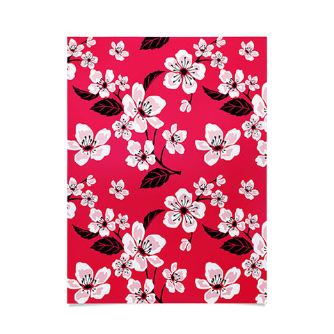 PI Photography and Designs Pink Sakura Cherry Blooms Poster