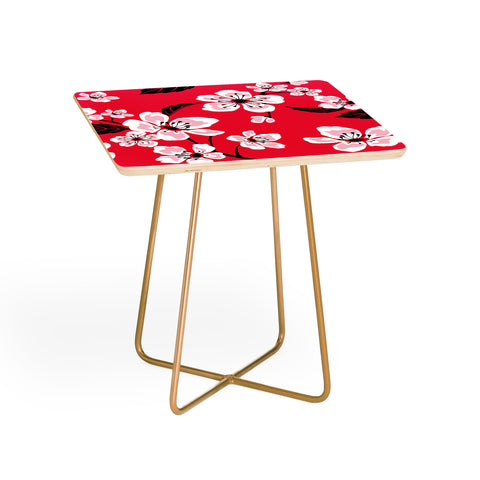 PI Photography and Designs Pink Sakura Cherry Blooms Side Table