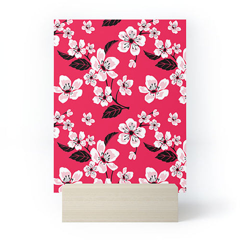 PI Photography and Designs Pink Sakura Cherry Blooms Mini Art Print
