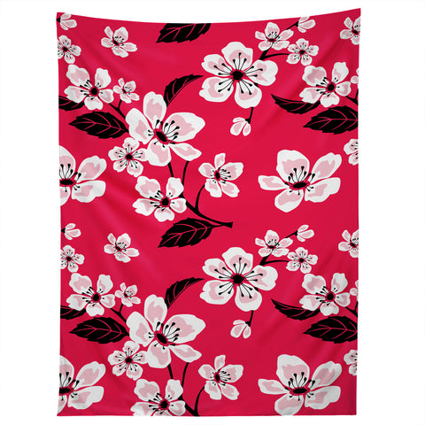 PI Photography and Designs Pink Sakura Cherry Blooms Tapestry