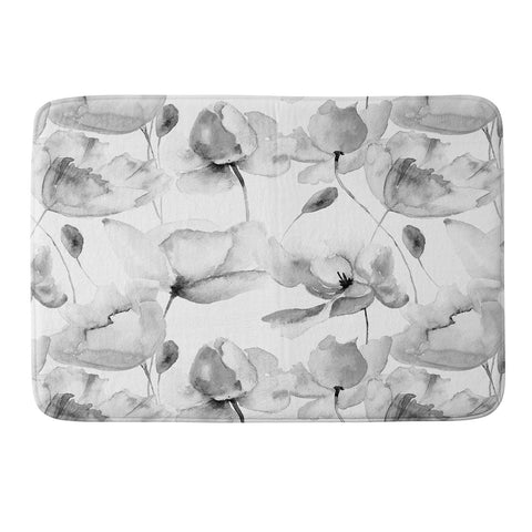 PI Photography and Designs Poppy Floral Pattern Memory Foam Bath Mat