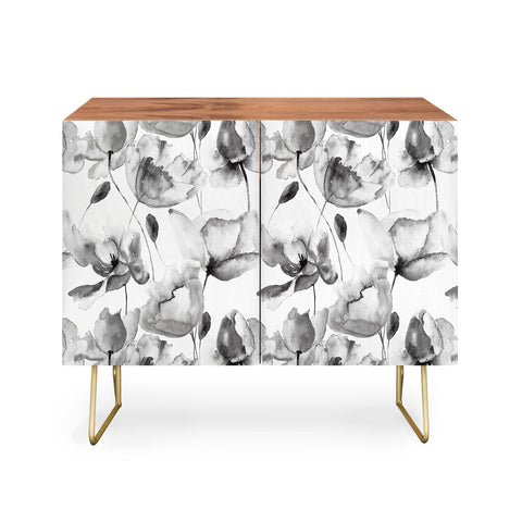 PI Photography and Designs Poppy Floral Pattern Credenza
