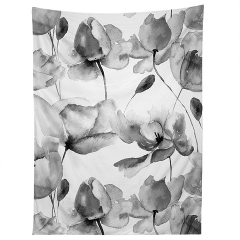 PI Photography and Designs Poppy Floral Pattern Tapestry